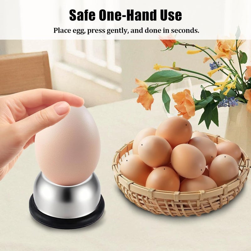 Bolsdoic Egg Piercer for Raw Eggs, Stainless Steel Needle Egg Punch Tool with Black Anti-Slip Base to Get Good Hard Boiled Eggs for Home and Commercial Kitchen Use - Image 5